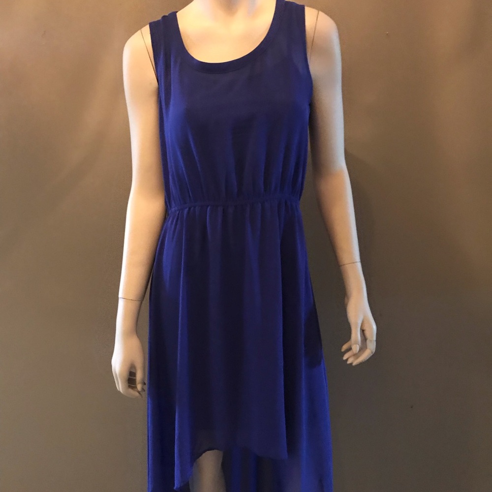 Blue high low dress